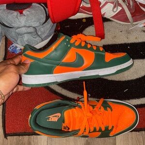 Nike Dunk Low Orange and Green Sneakers